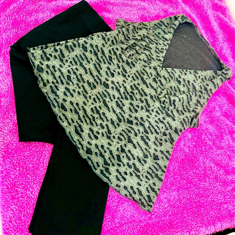 Grey & Black baby doll shirt